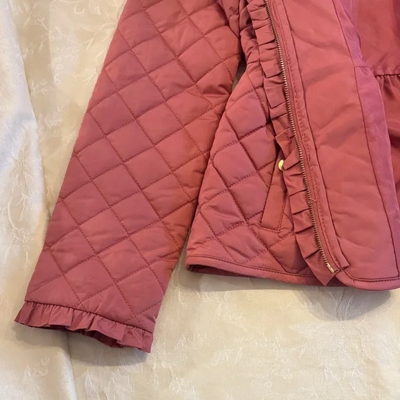 Janie and Jack Rose Quilted Puffer Jacket